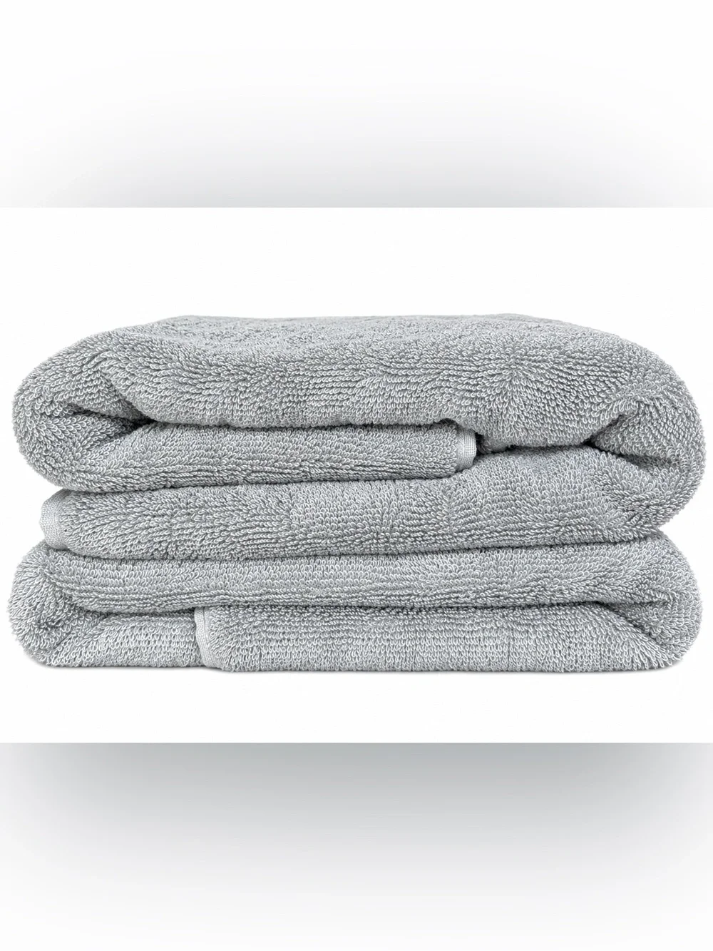 Purely Organic 100% Cotton Bath Towels Gray 30x58 Set of 2